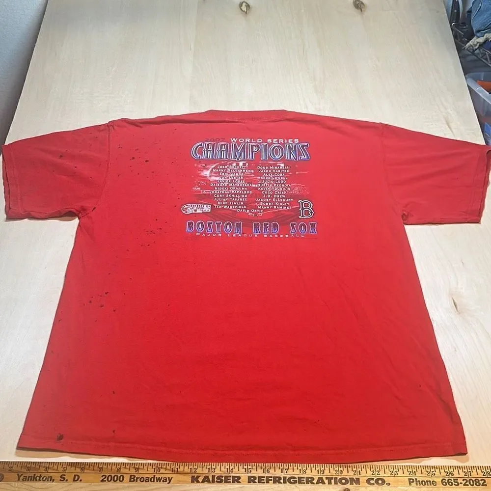 Vintage Y2k Boston Red Socks 2007 tee World Series Champion tee‎ size XL